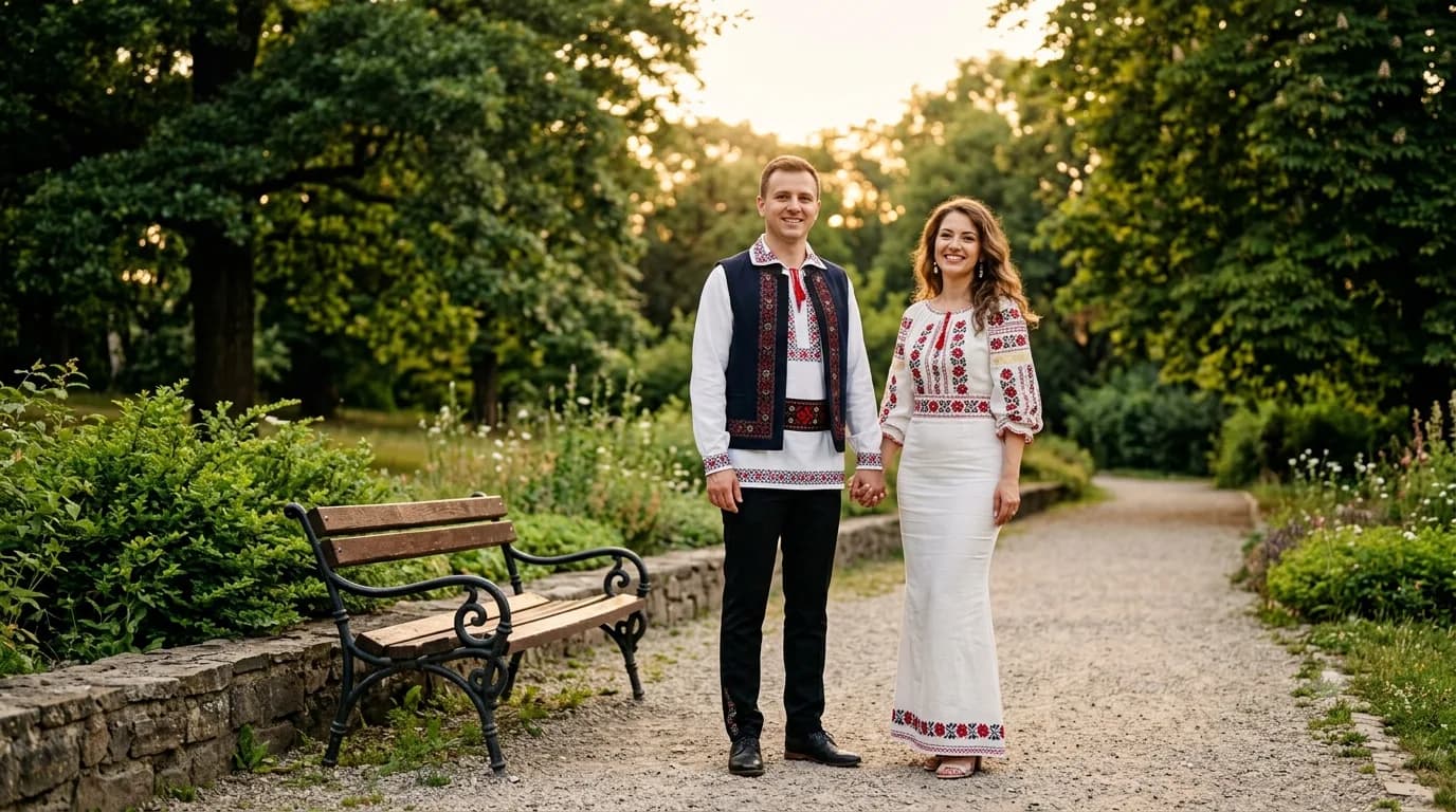 Model invitație nuntă Tradițional Românesc