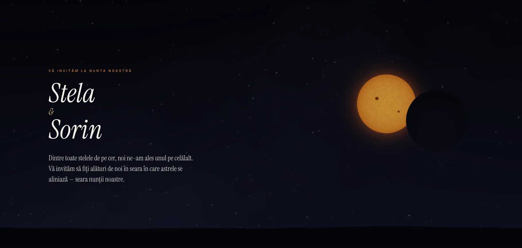 Model invitație de nuntă — Celestial