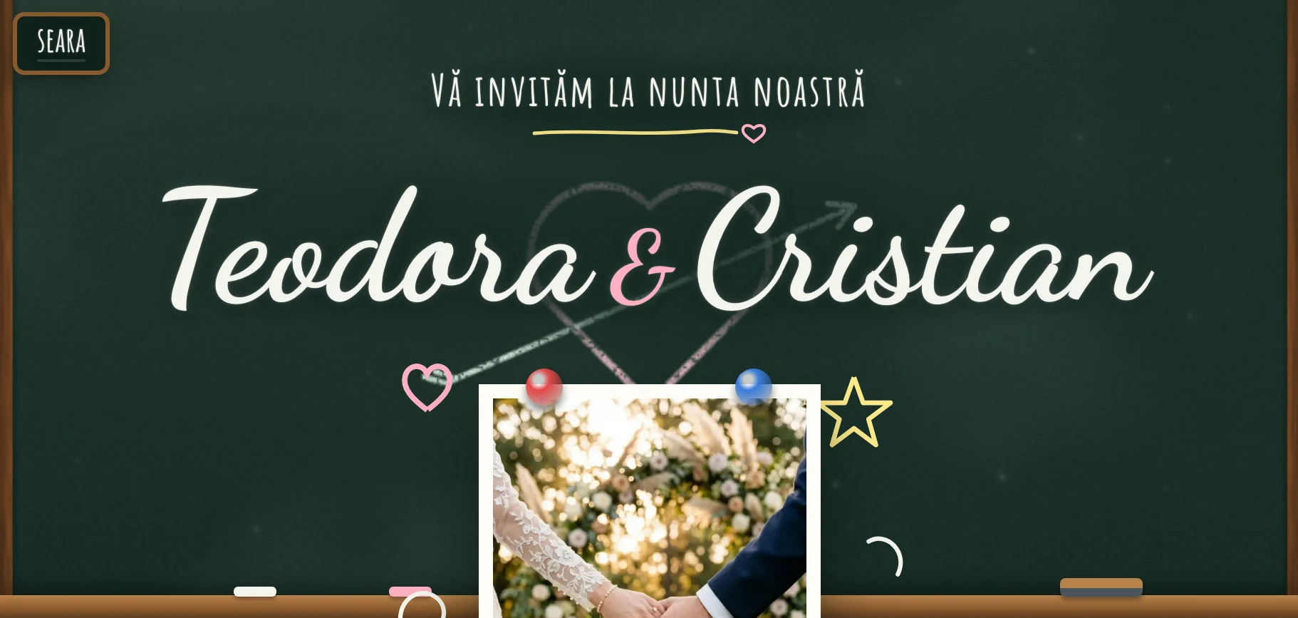 Model invitație de nuntă — Tabla