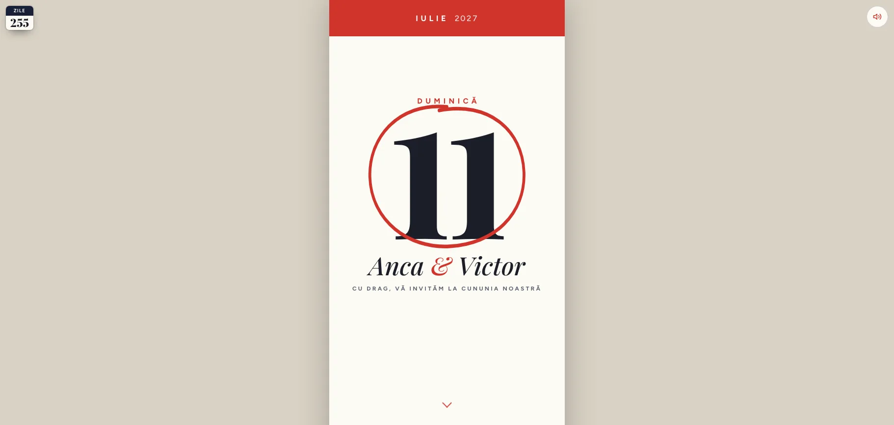 Model invitație de nuntă — Calendarul