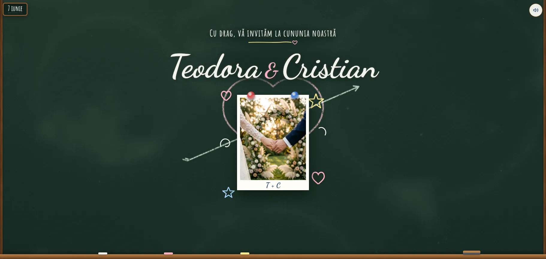 Model invitație de nuntă — Tabla