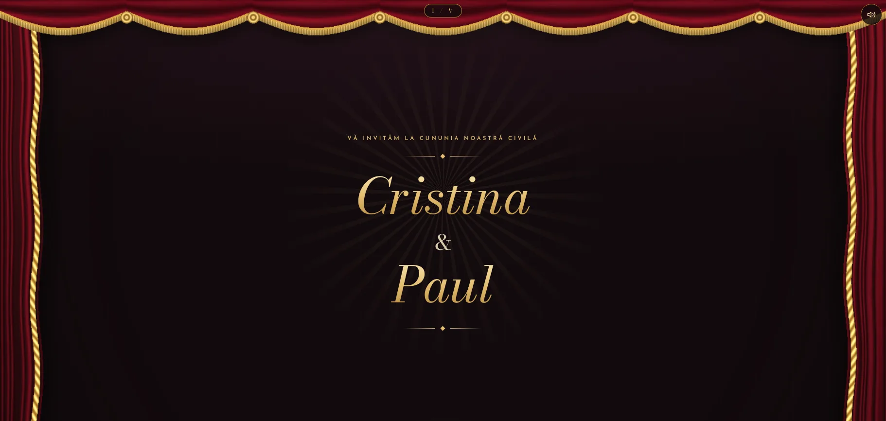 Model invitație de nuntă — Cortina