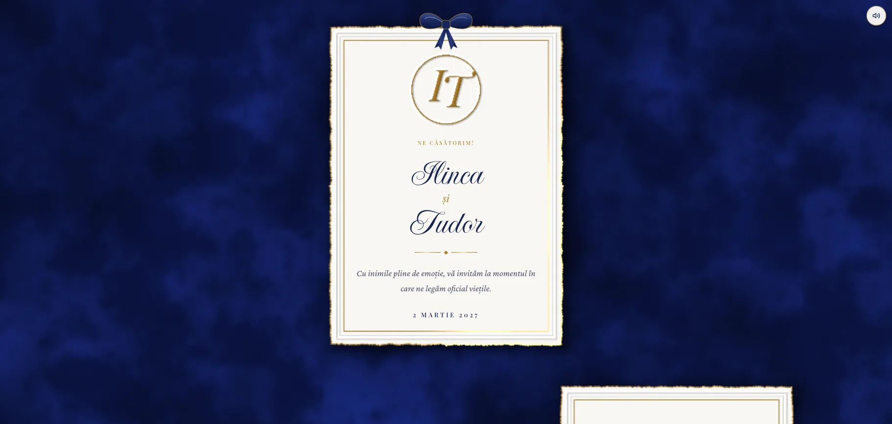 Model invitație de nuntă — Royal Monogram