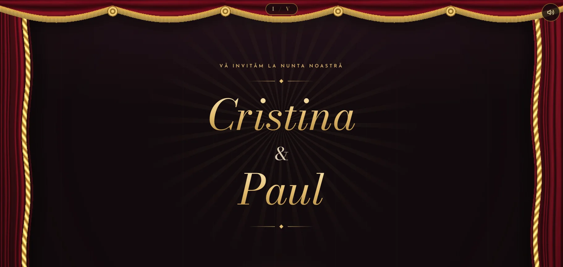 Model invitație de nuntă — Cortina