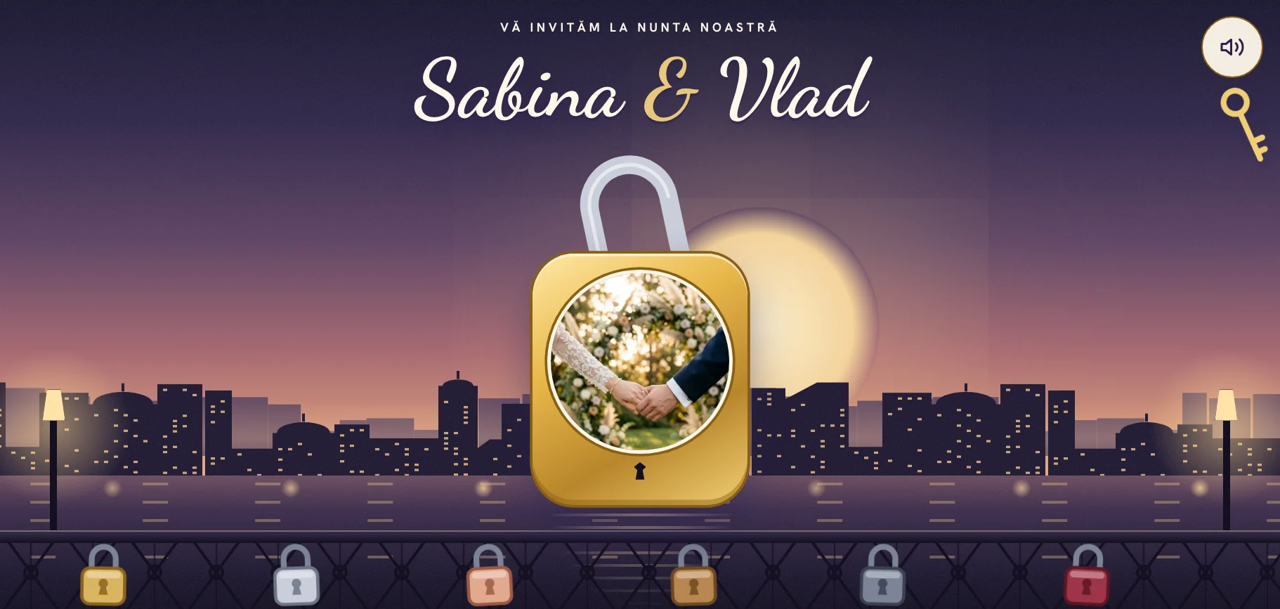 Model invitație de nuntă — Lacătele