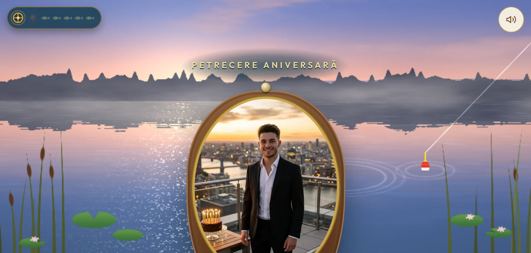 Model invitație de zi de naștere — La pescuit