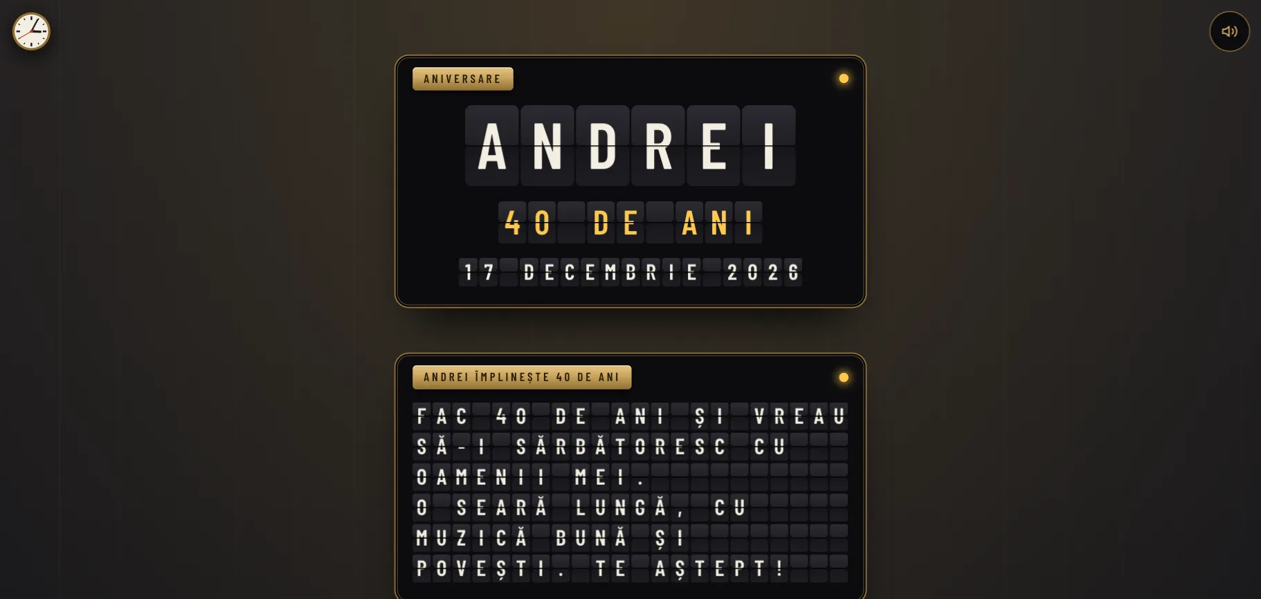 Model invitație de zi de naștere — Clapetele