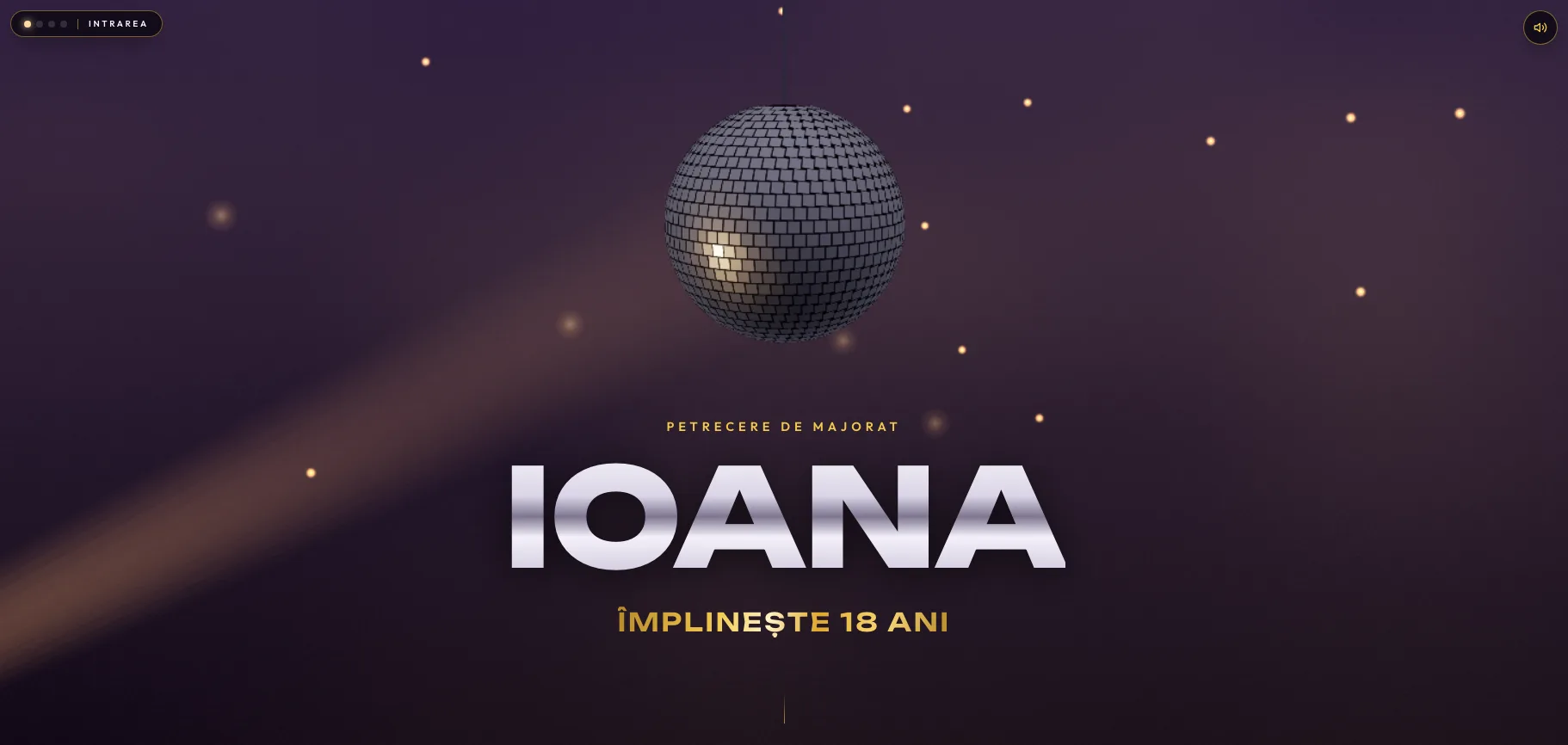 Model invitație de zi de naștere — Globul disco