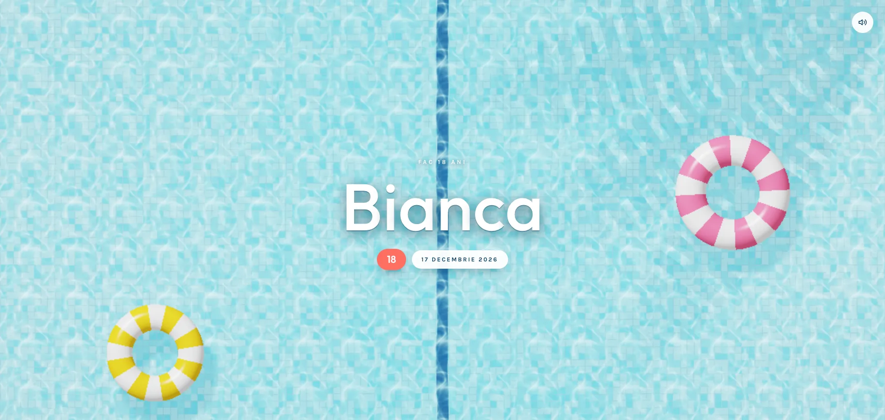 Model invitație de zi de naștere — Piscina