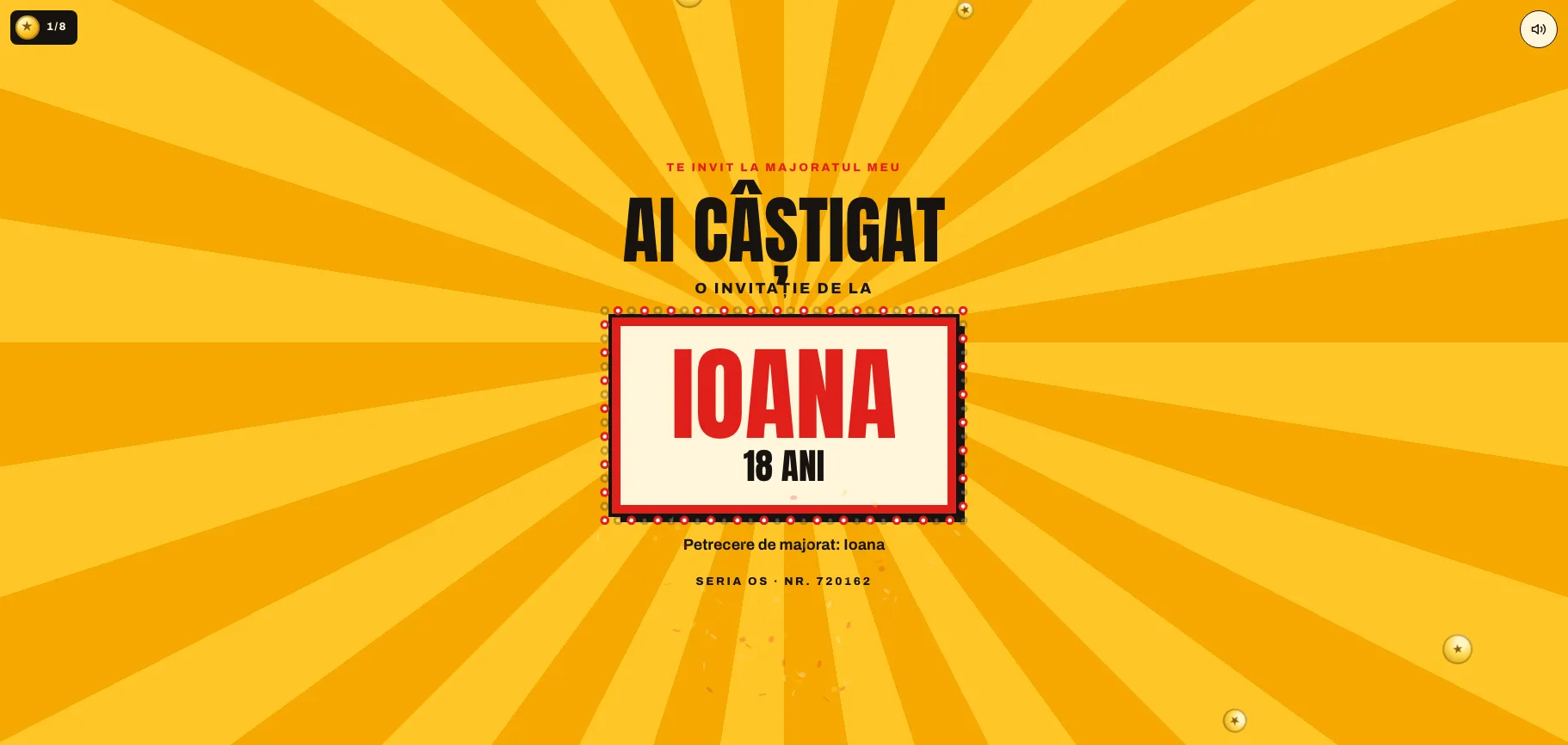 Model invitație de zi de naștere — Lozul