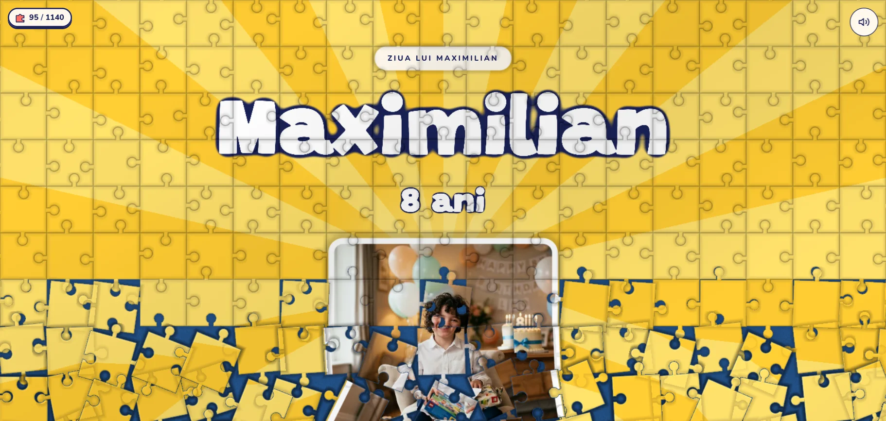 Model invitație de zi de naștere — Puzzle