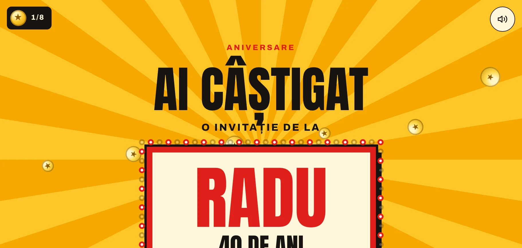 Model invitație de zi de naștere — Lozul